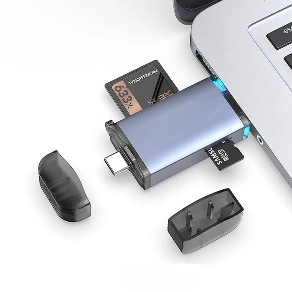 USB3.1 Type-C USB кард-ридер UHS-II SD4.0 устройство для считывания с tf-карт многофункциональный поддержка SD TF карты памяти SDHC USB кард-ридер