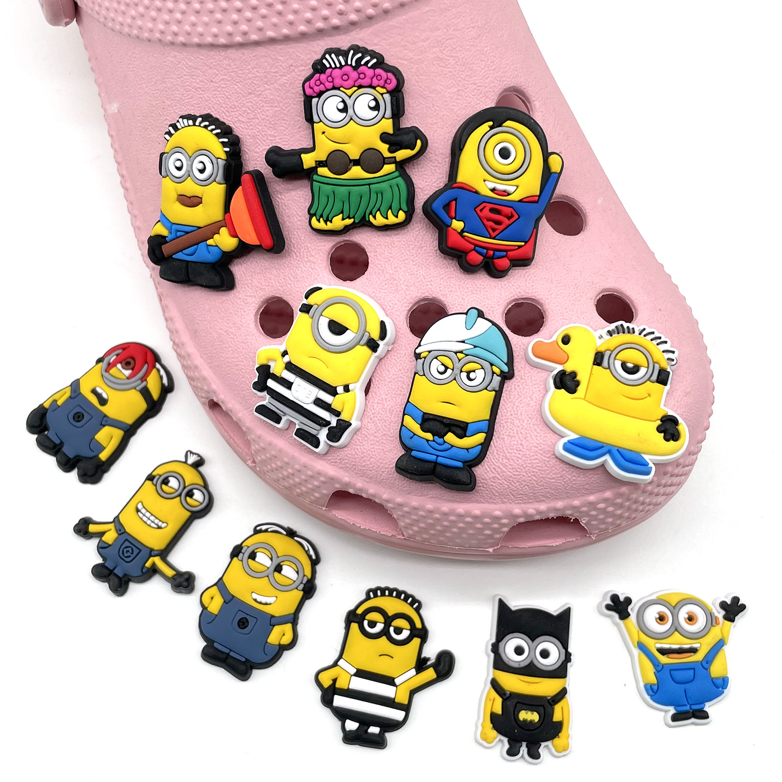 Прямая продажа с фабрики, оптовая продажа, аниме-персонажи Croc, ПВХ обувные амулеты, бананы, персонажи, украшения для обуви, амулет Croc Clog