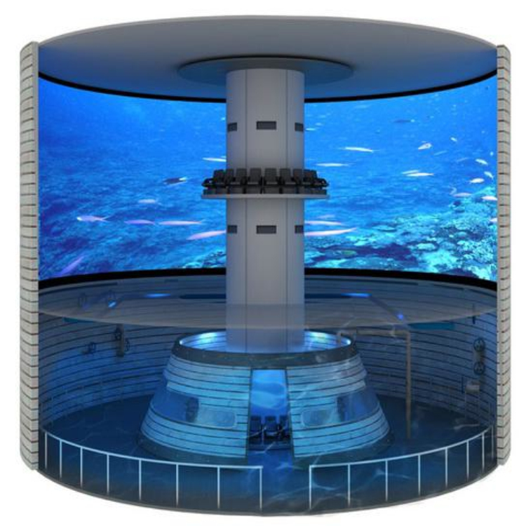 Рекламные огни, яркая сцена, демонстрация виртуальной реальности (VR), инженерный проект, оптоэлектронный волшебный мир, голографический