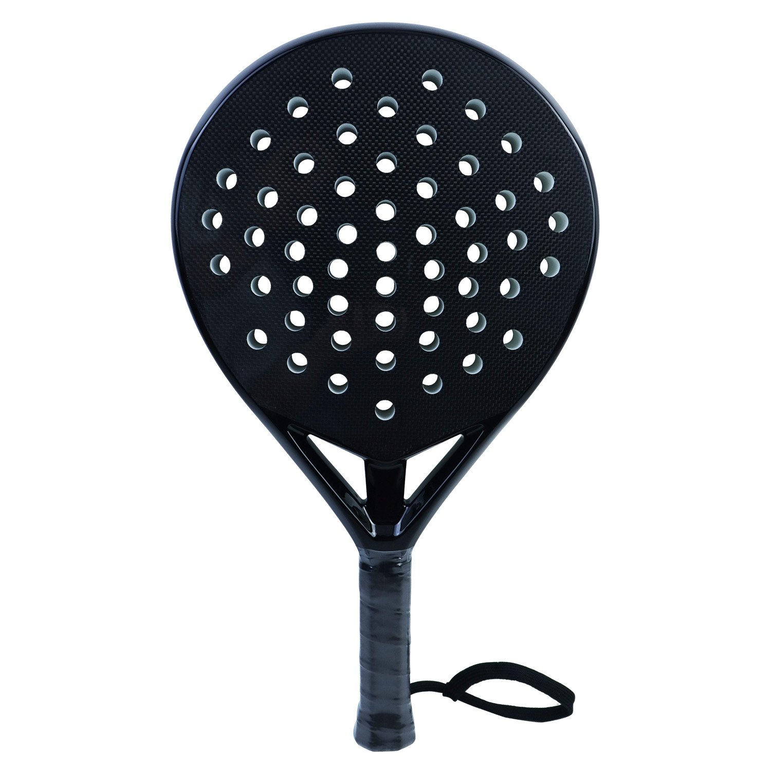 Round Shape Wholesale Graphene Full Carbon Custom Blank Surface Padel Racket