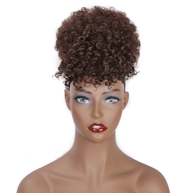 Aisi Hair афро-пуховка с челкой, короткие кудрявые вьющиеся волосы, пучок с зажимом для обертывания, кулиска для наращивания волос для женщин