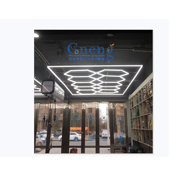 Gonengo Led Hexagonal Light Detailing Auto Car Body Repair LED Workshop Light ZT1048 Hexagonal Ceiling Light