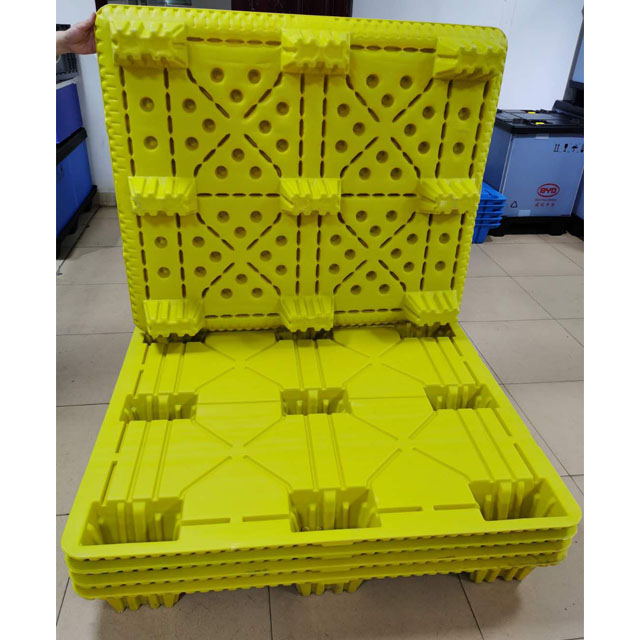 Перерабатываемые тяжелые пластиковые отрасли HDPE, двухсторонние пластиковые поддоны, прочные плоские пластиковые поддоны от производителя