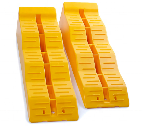 Leveling Ramps- Camper or Trailer Leveler/Wheel Chocks for Stabilizing Uneven Ground and Parking