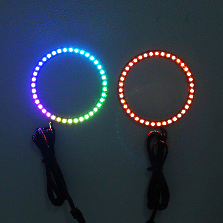 80 мм полный круг switchback led halo led Ангельские глазные огни работа с контроллером