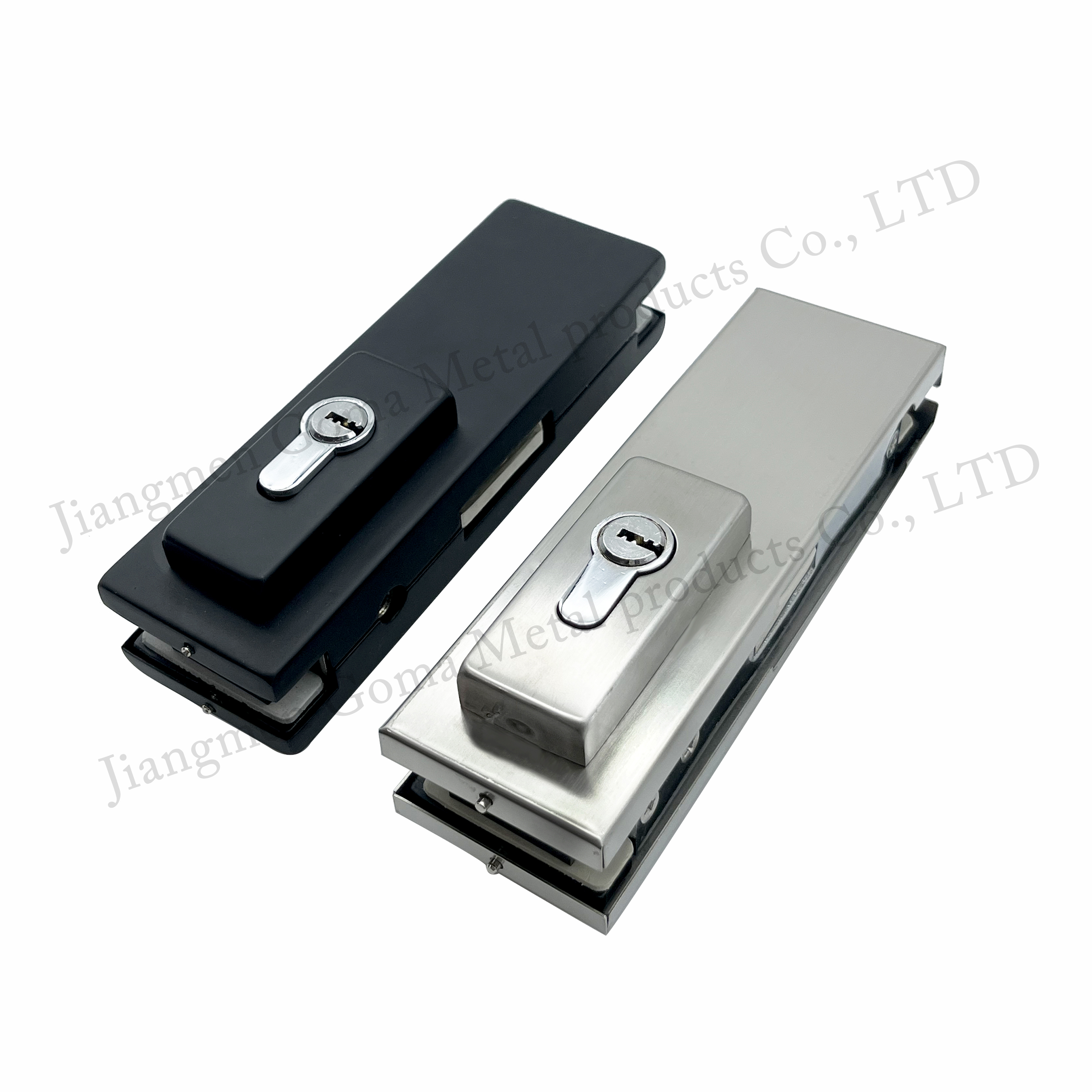 10-12mm Glass Door Bottom Stainless Steel Patch Lock Lock Brass Cylinder Glass Sliding Door Lock for Tempered Glass