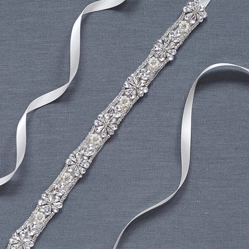 Wholesale Women's Rhinestones Handmade Belt Wedding Dresses Marriage Bridal Ribbion Sash Prom Belt