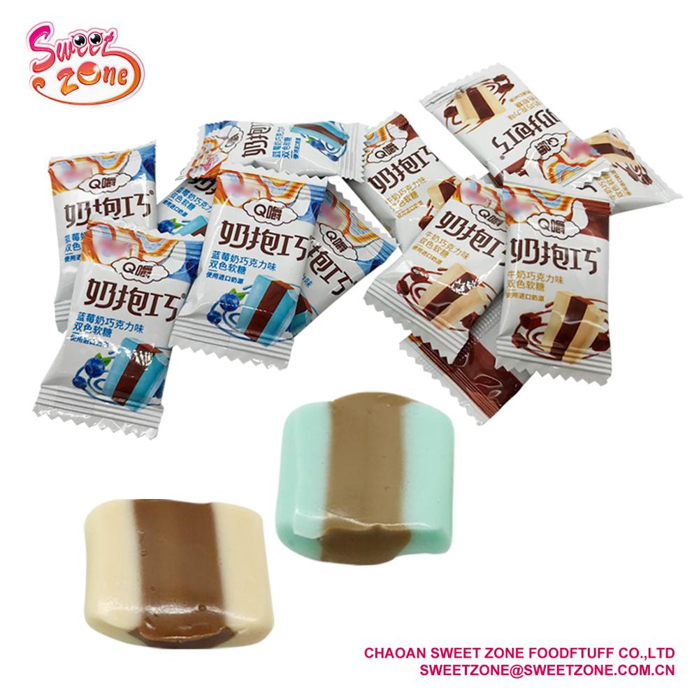 Double Colors Chewy Milk Soft Candy