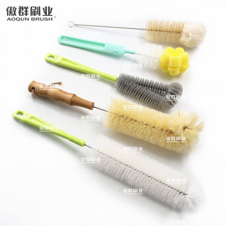 Eco-Friendly Non-Toxic Wood/Steel Handle Bottle Brush