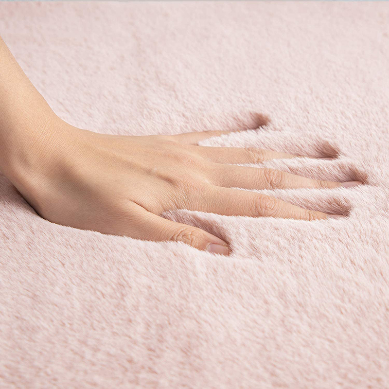 Artificial rabbit fur carpet anti slip fur rug bedroom fluffy faux fur rug