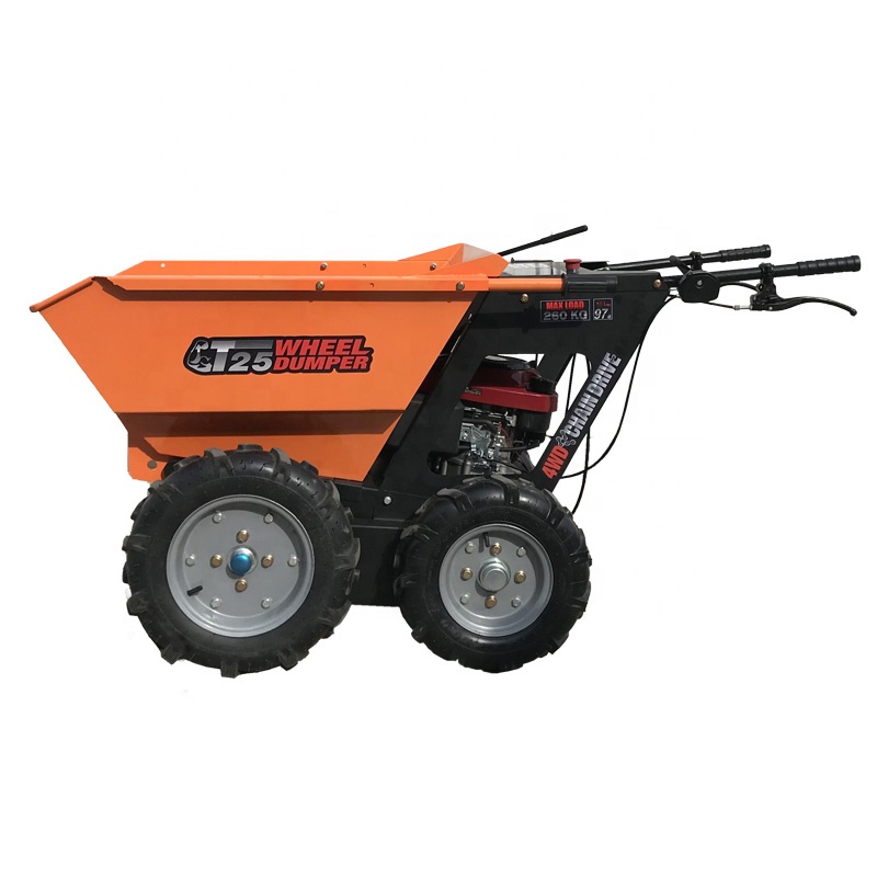 Полезная нагрузка 250 кг 5.5hp двигатель постоянного тока Робин тачки/мини фронтальный погрузчик/самосвал мини