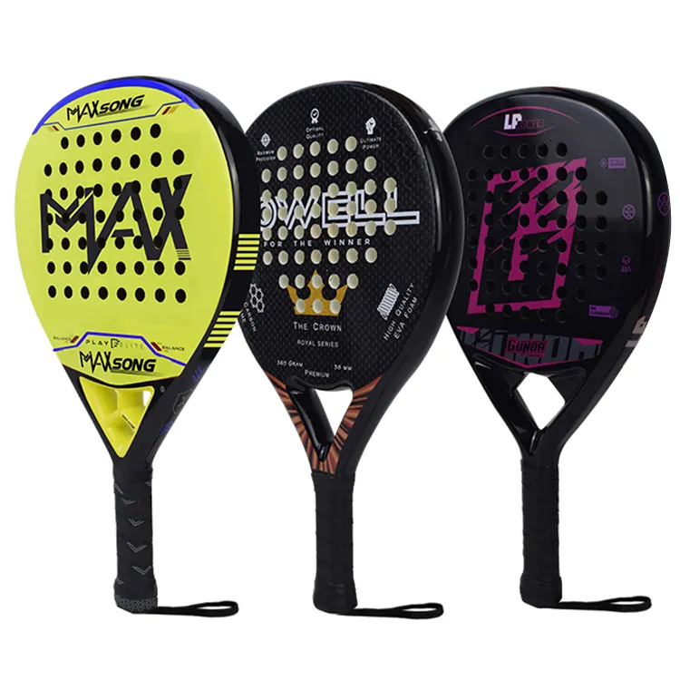 Manufacturer Custom Your Own Design Printed Logo Paddle Rackets 3K/12K/18K Carbon Fiber Padel Tennis Racket