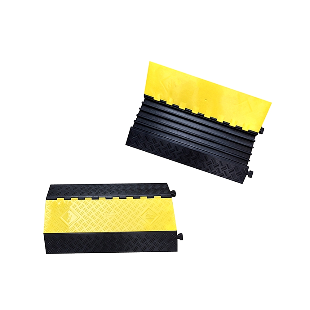 900X550X50Mm Road Safety Cable Protectors 5 Way Channel Rubber Cable Cover Cable Ramp