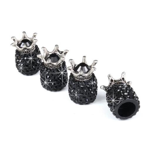 Ручной Bling 4 шт. пакет Универсальный Кристалл Rhinestone Diamond шин клапан пыли шапки