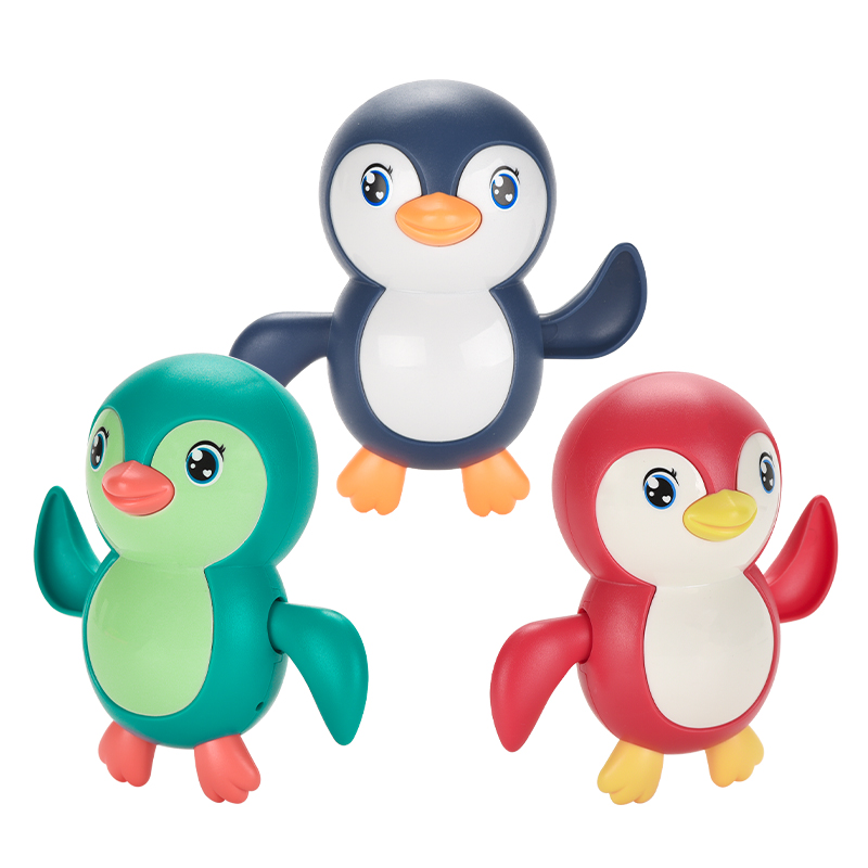 Kids Funny Bath Play Toys Eco-friendly Little Swimming Toy Penguin Wind Up Promotion Toys