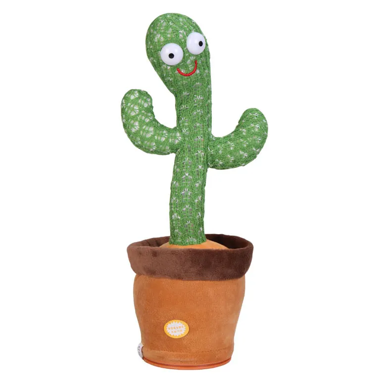 120 Songs Cute Stuffed Flowerpot Twisting Dancing Cactus Doll Talking Singing Music Dancing Cactus Plush Toy