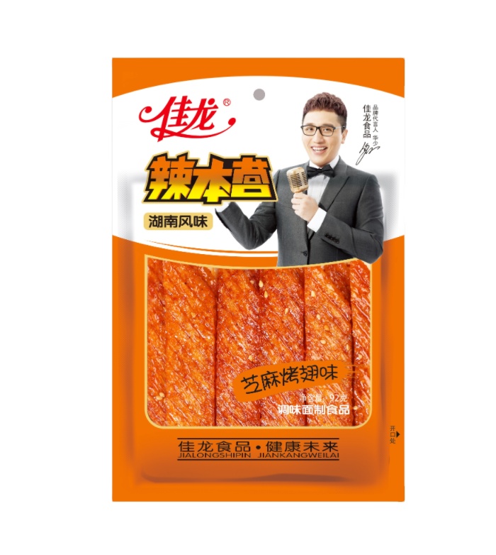 Jialong, здоровые закуски, наклейки с ароматом кунжута, крылья, пряные закуски