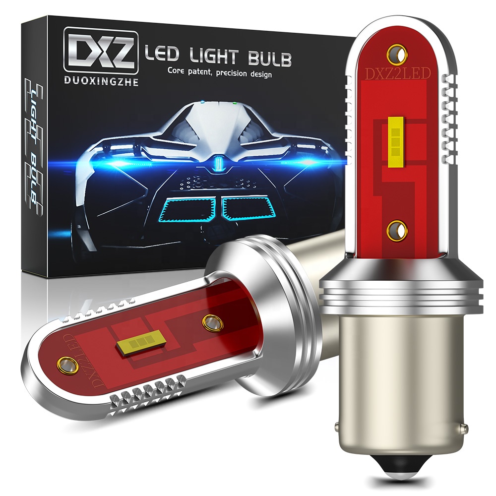 DXZ 2 шт. 1156 P21W LED S25 BA15S 1157 T20 T25 светодиодные лампочки Canbus со светодиодными кристаллами для 1860 7440 3156 3157 автомобилей сигнала поворота обратный хвост свет 12В, производство Китай