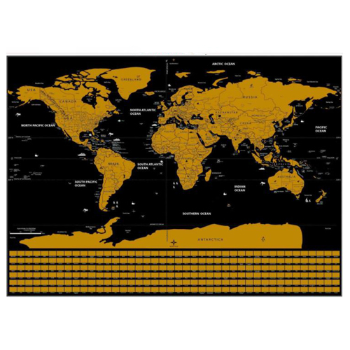 Customized Design Excellent Travel Gift Scratch Small World Map Travel Poster Notebook Stationery Promotional Items For Holiday