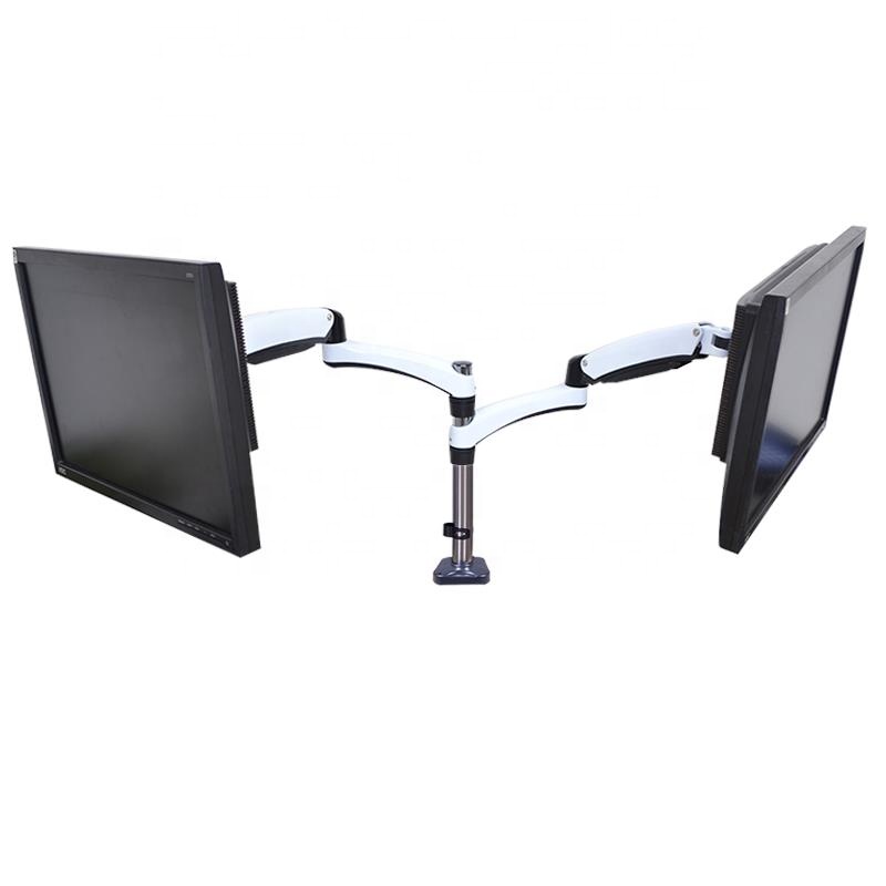 Bulk Sale OEM Aluminum Die Casting Height Adjustable Dual Arm Monitor Stand Mount