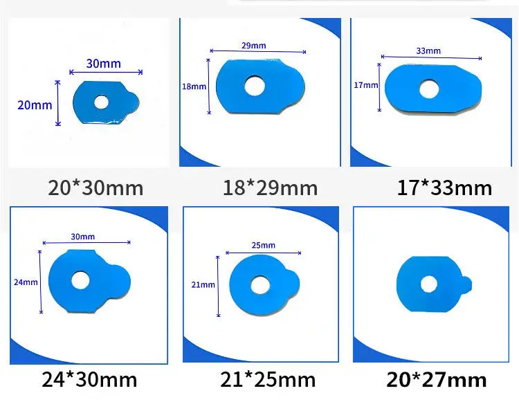 Production of 20mm*27mm optic lens blocking pads, customizable lens pads and lens anti slip sticker