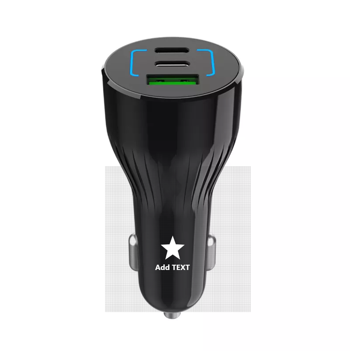 amazon 95W black pd Macbook phone use dual type C USB c car Charger 2-port Type-C Fast car Charging Charger