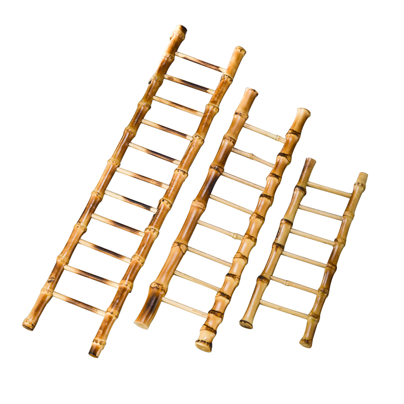 Japanese sashimi plate decoration bamboo ladder salmon plate decoration Japanese and Korean restaurant with creative decoration