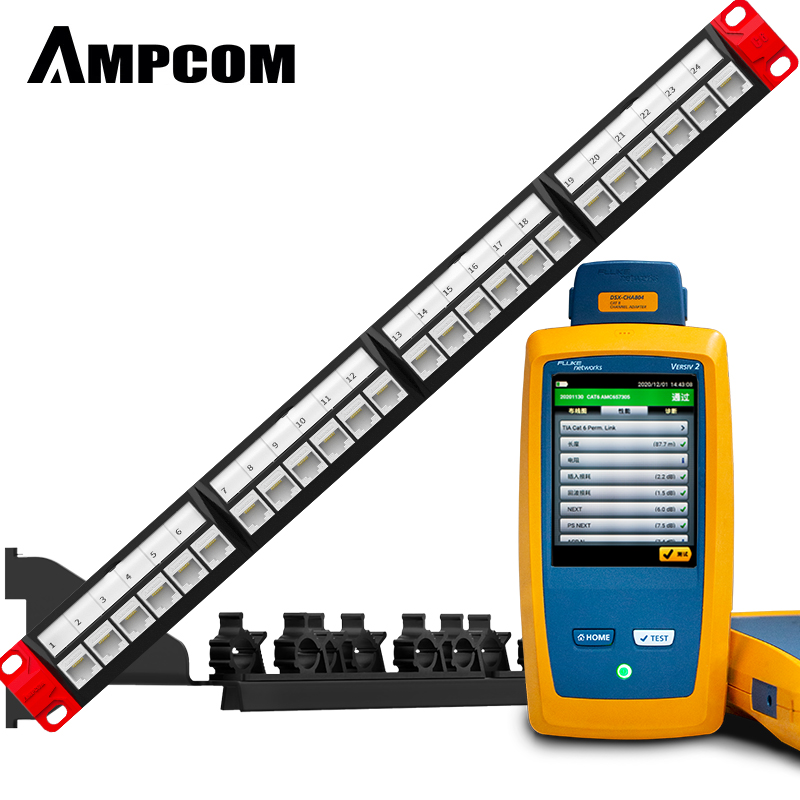 Ampcom Cat6 Keystone Jack патч-панели 1U 19 дюймов Длина для интернета номер проводки данных комнатный офис проекта