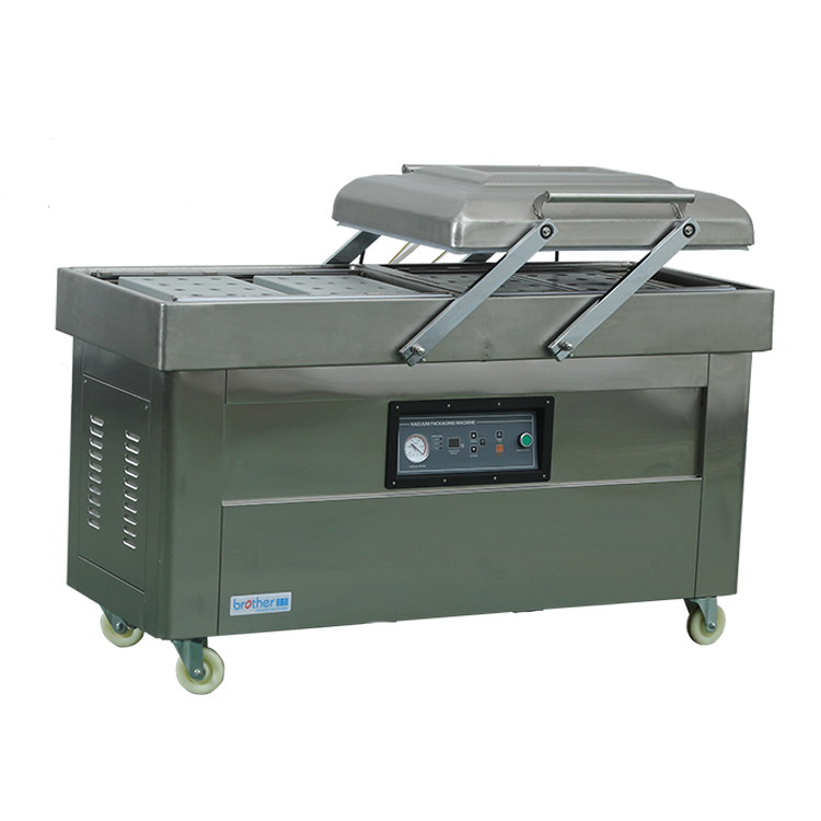 DZ600/2SB Semi Automatic Double Chamber Nitrogen Gas Flushing Food Cheese Meat Vacuum Packaging Machine