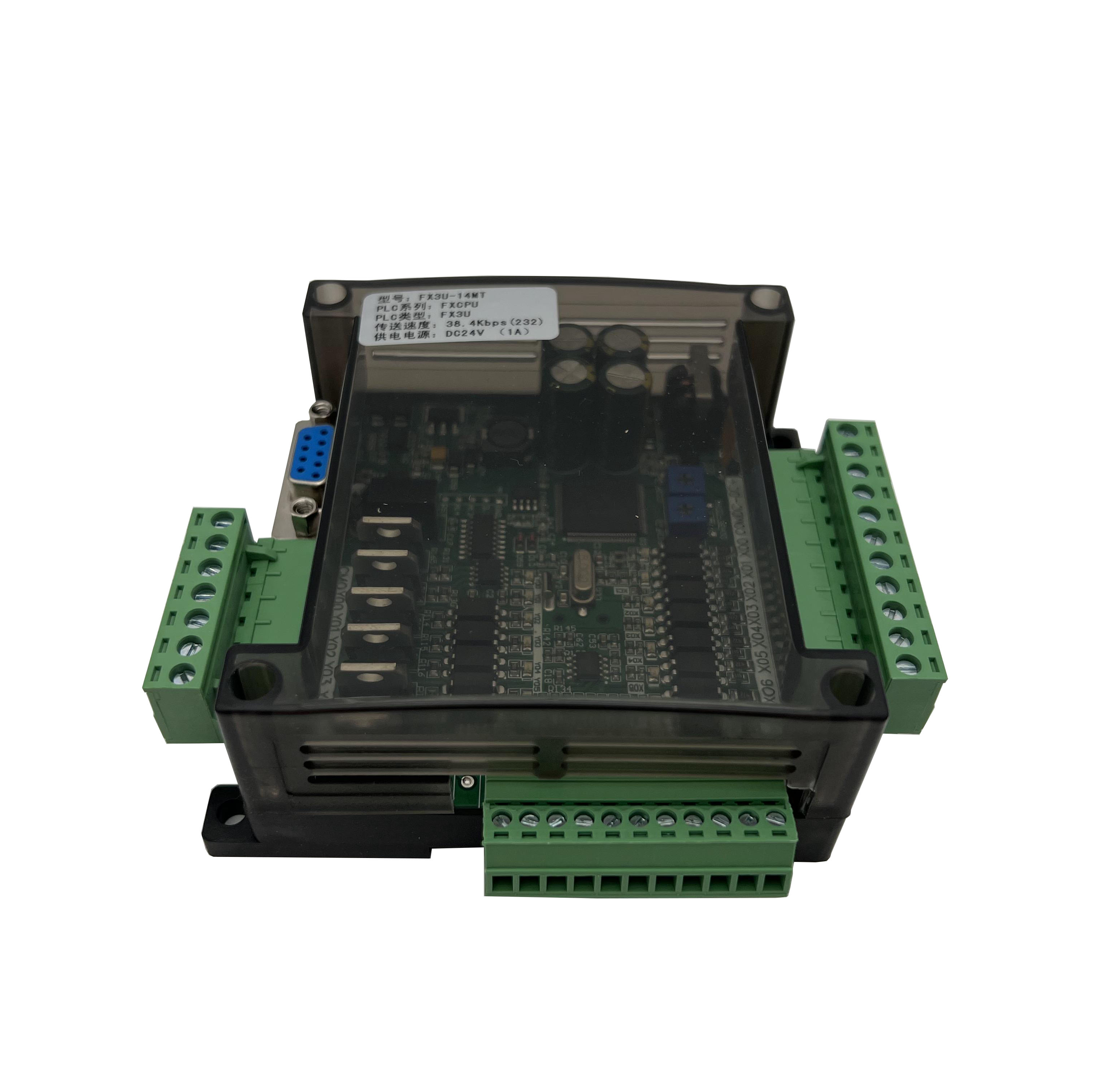 100% Новый оригинальный 1 год гарантии FX3U 14MT 6AD 2DA PLC контроллер