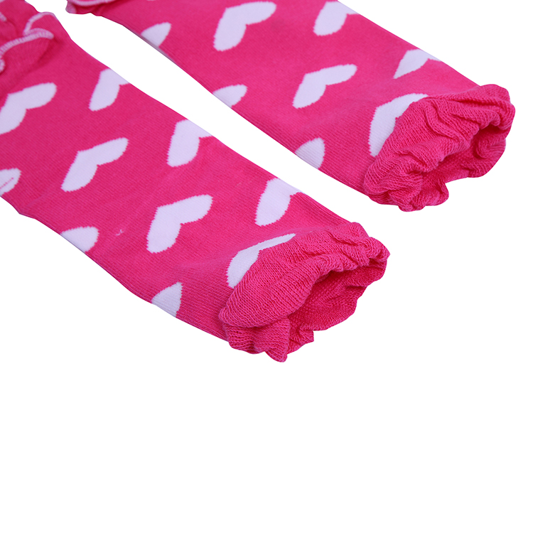 High quality heart pattern washable knitted leg warmers casual sock leg warmers baby girls