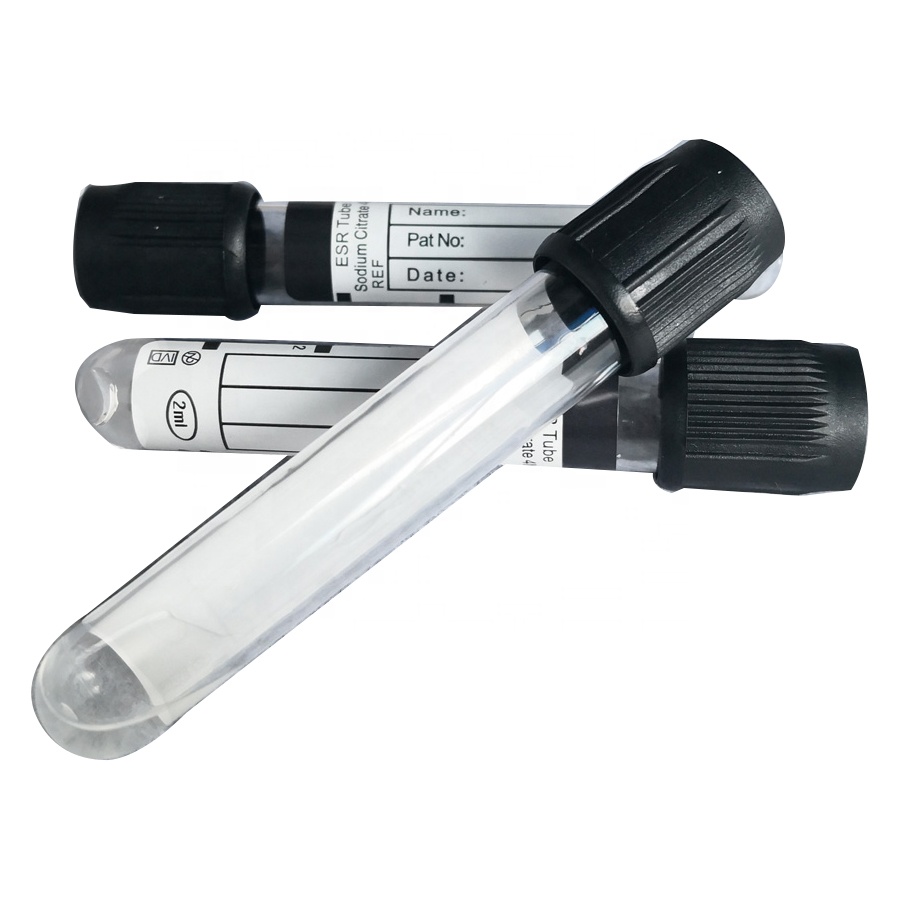 Black Disposable Sterile Vacuum Blood Collection