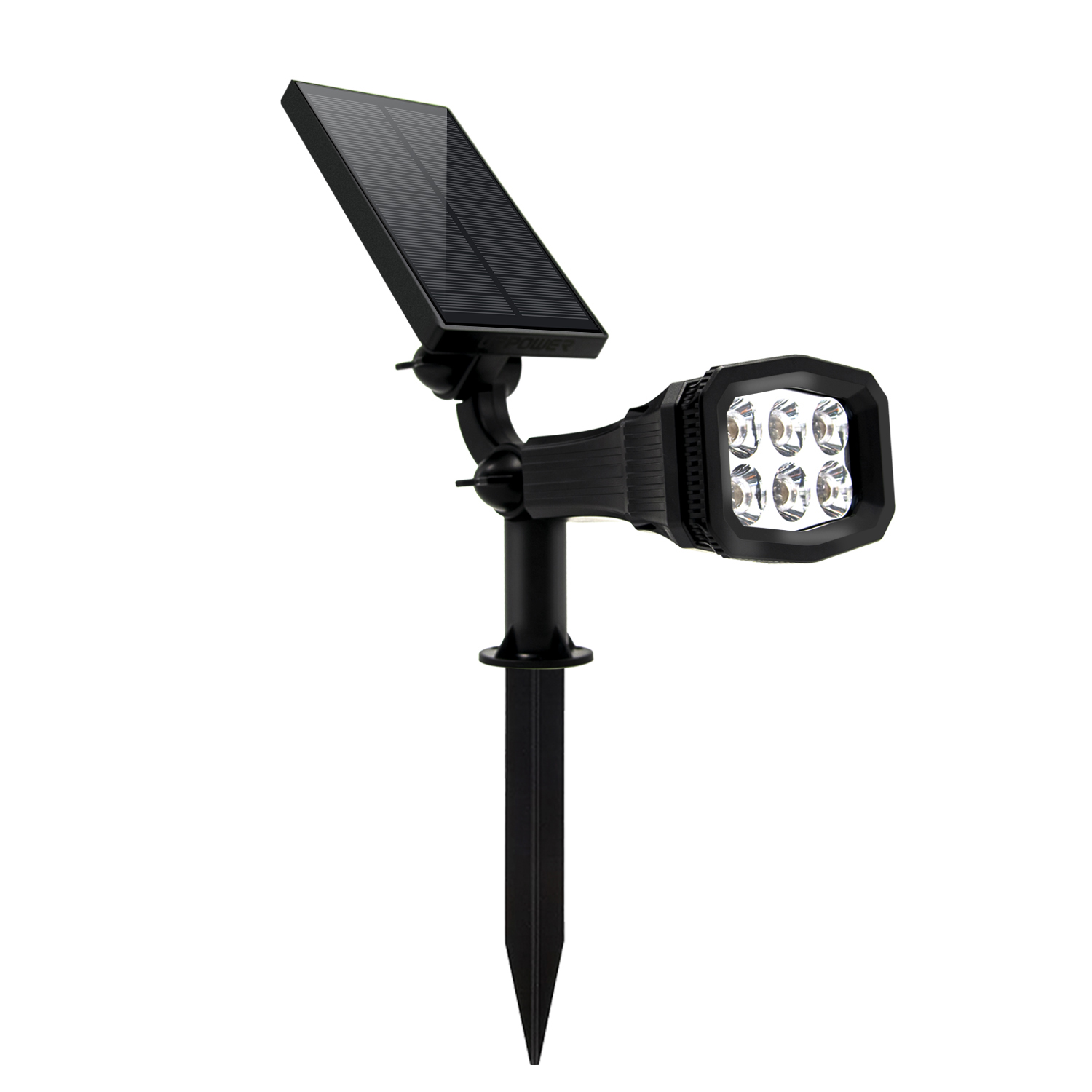 Landscape Solar Powered Garden Spotlights Waterproof Emergency Lighting Rehcargeable Led Spotlight