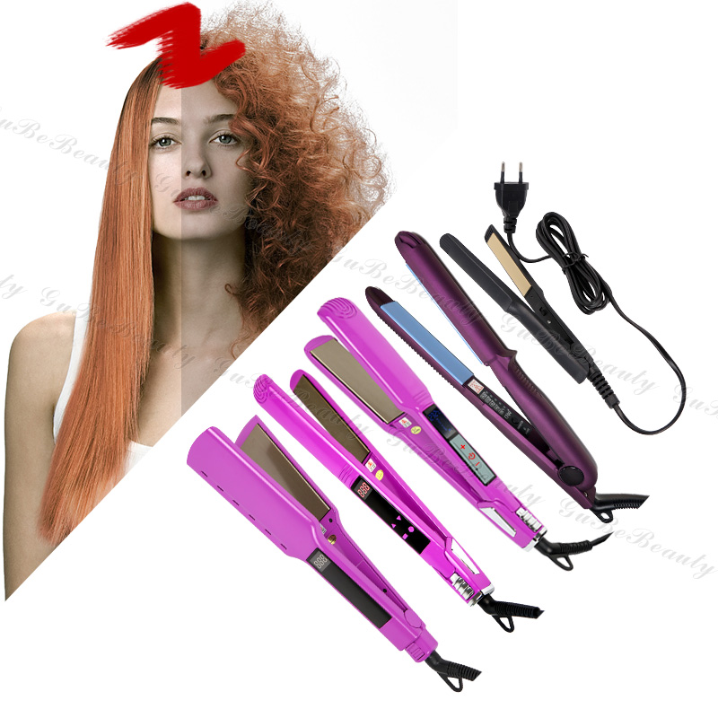 Gubebeauty 2 in 1 home use hair straightener curler wand electric fast flat iron hair straightener for salon with FCC&CE