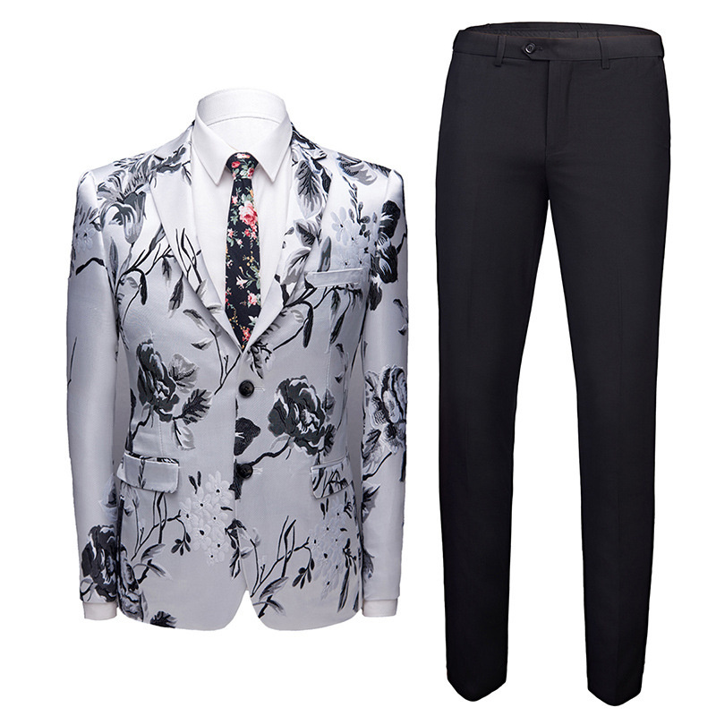 Jacquard made in china wholesale mens business designer formal suits set custom leisure men luxury suits 2 pieces
