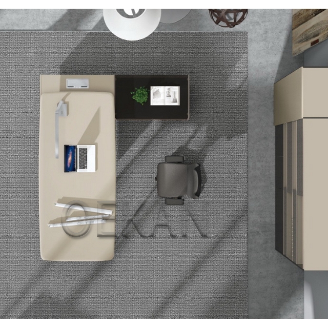 Hospital Furniture Medical President Office Table Dean Table and Chair with Cabinet