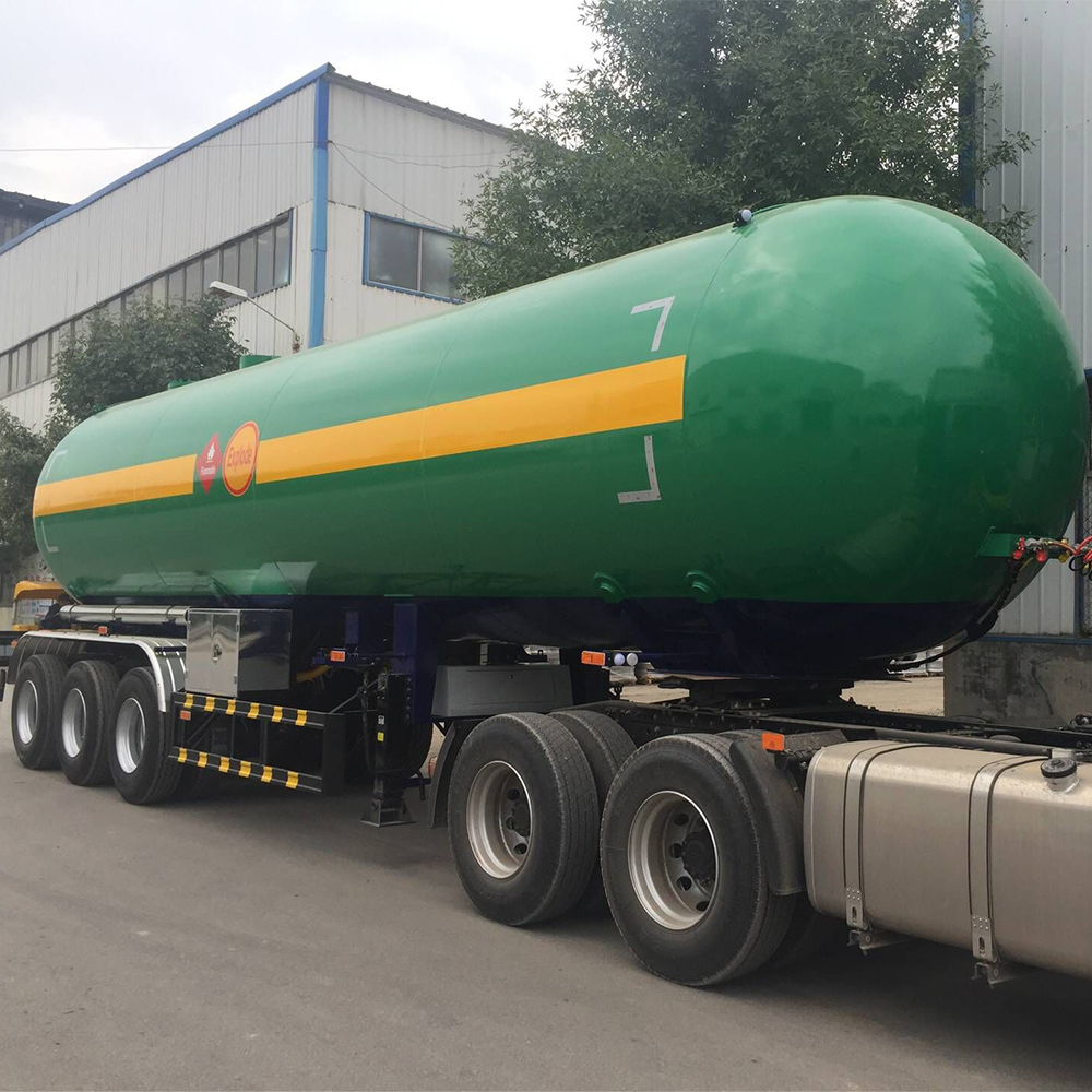 Chengda brand new 3 axles 46cbm propane ethylene liquefied natural gas tanker trailer for Philippines