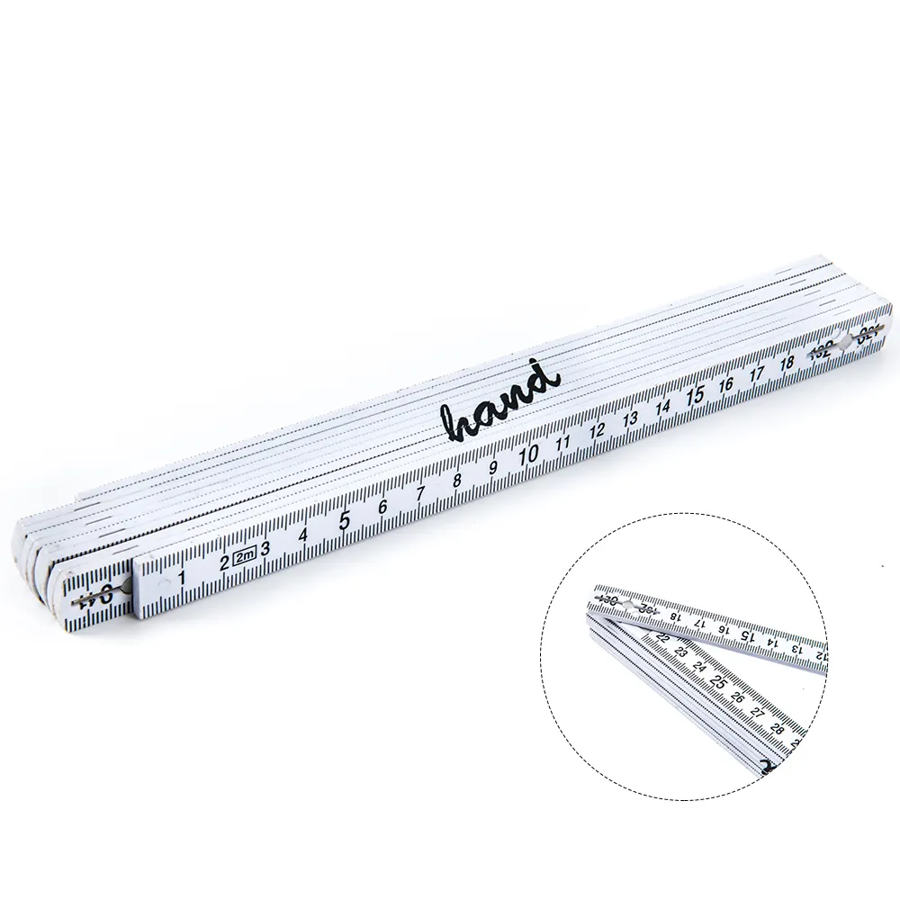 2m 10 folds multifunctional measuring tools extension foldable flexible scale plastic folding ruler