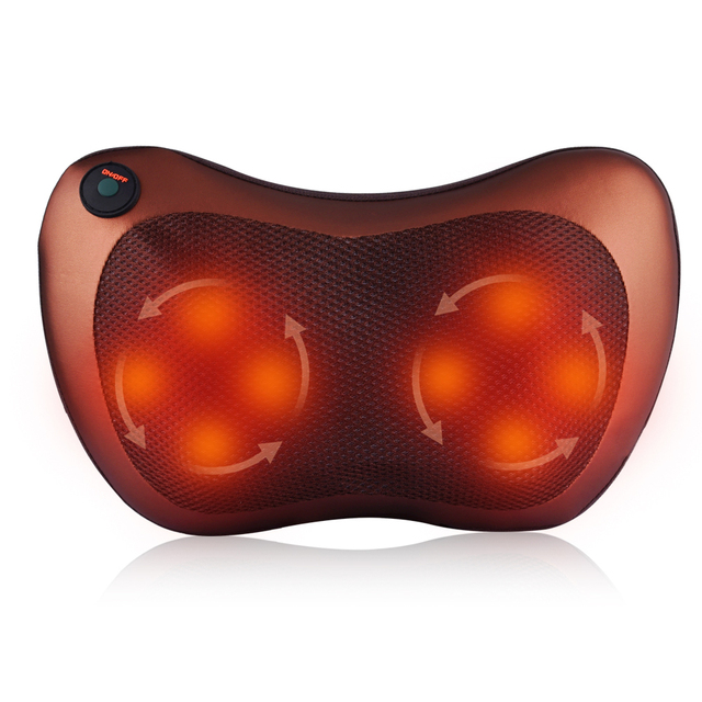 Electric Back Massager for Neck Back Pain Relief, Shiatsu Shoulder Foot Massage Pillow with Heat
