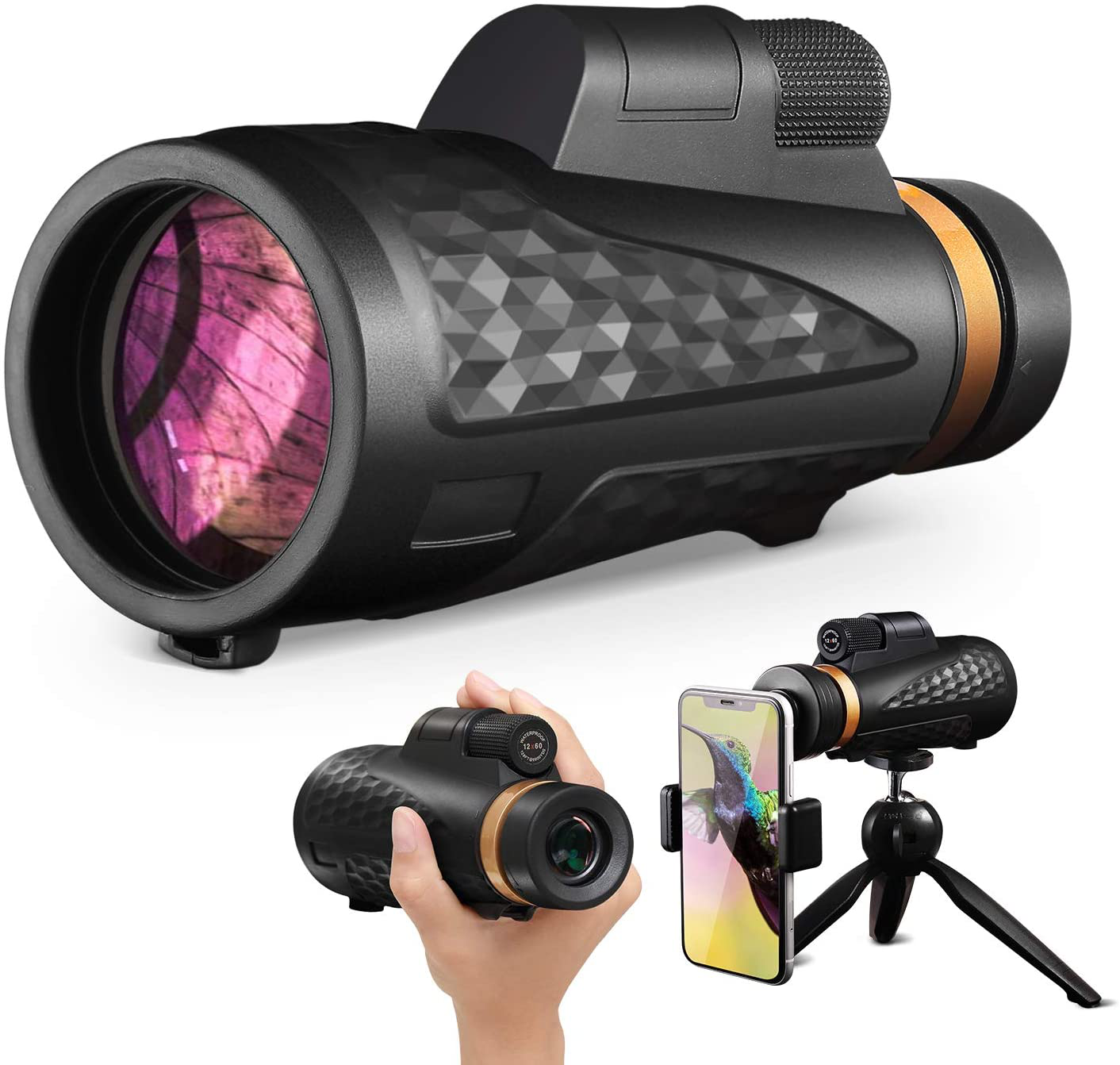 18x62 HD High-Power Telephone Optical Zoom Camera Lens Telephoto outdoor monocular Telescope With Tripod