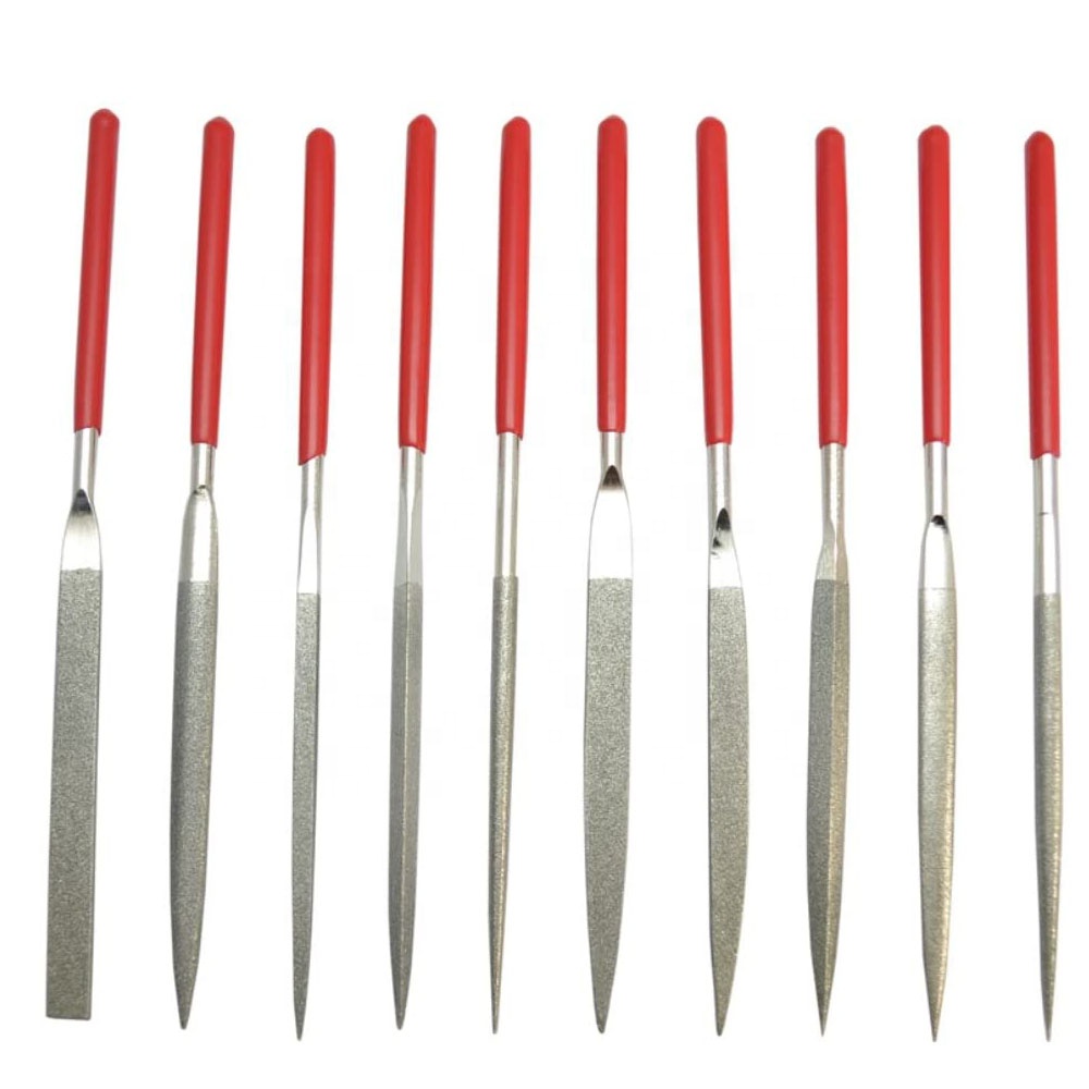 Mini Diamond Needle File Set, 10Pcs High Hardened Alloy Steel File for Precision