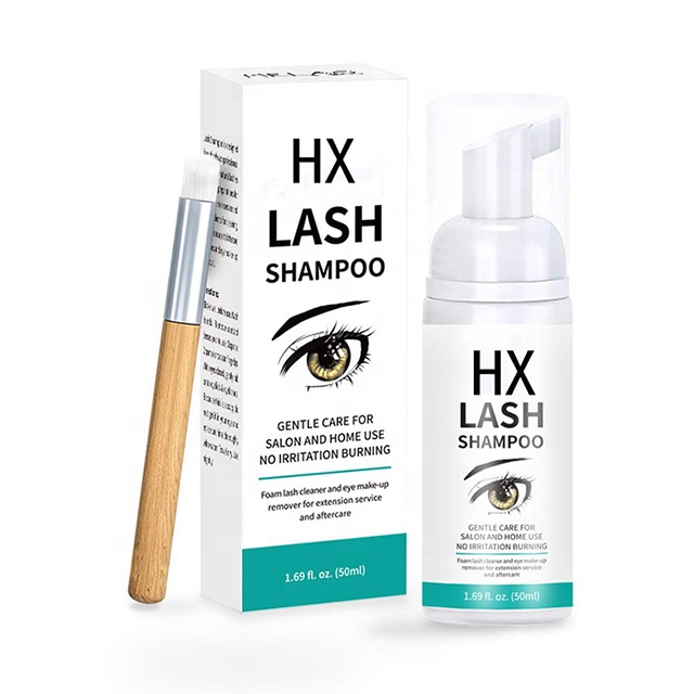 Custom Eyelash Cleanser Private Label Lash Foam Shampoo oOil Free Plastic Bottle With Own Brand For Eyelash