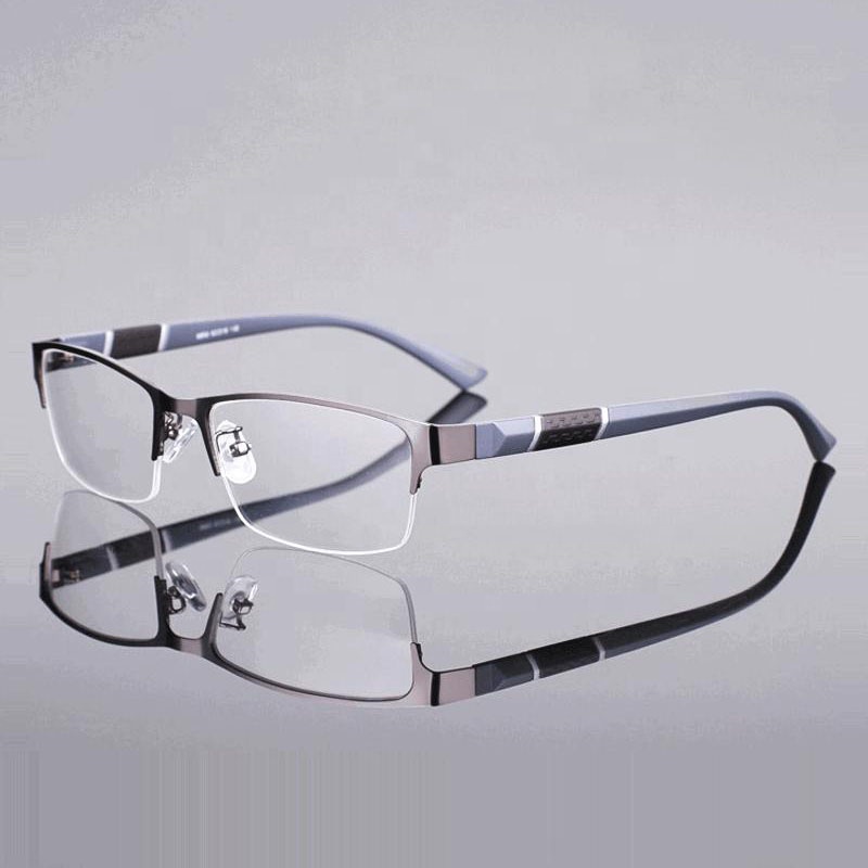 Sunbest Eyewear 961 Fashion Ultralight Semi Rimless Alloy Frame Myopia Glasses Business Men Optical Frames