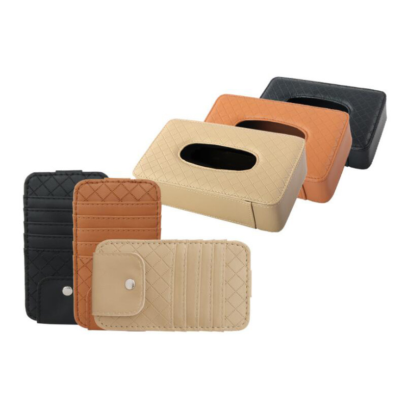 Car Interior Accessories Organizer Holder Sun Visor Backseat Tissue Case Car Tissue Dispenser Manufacturer