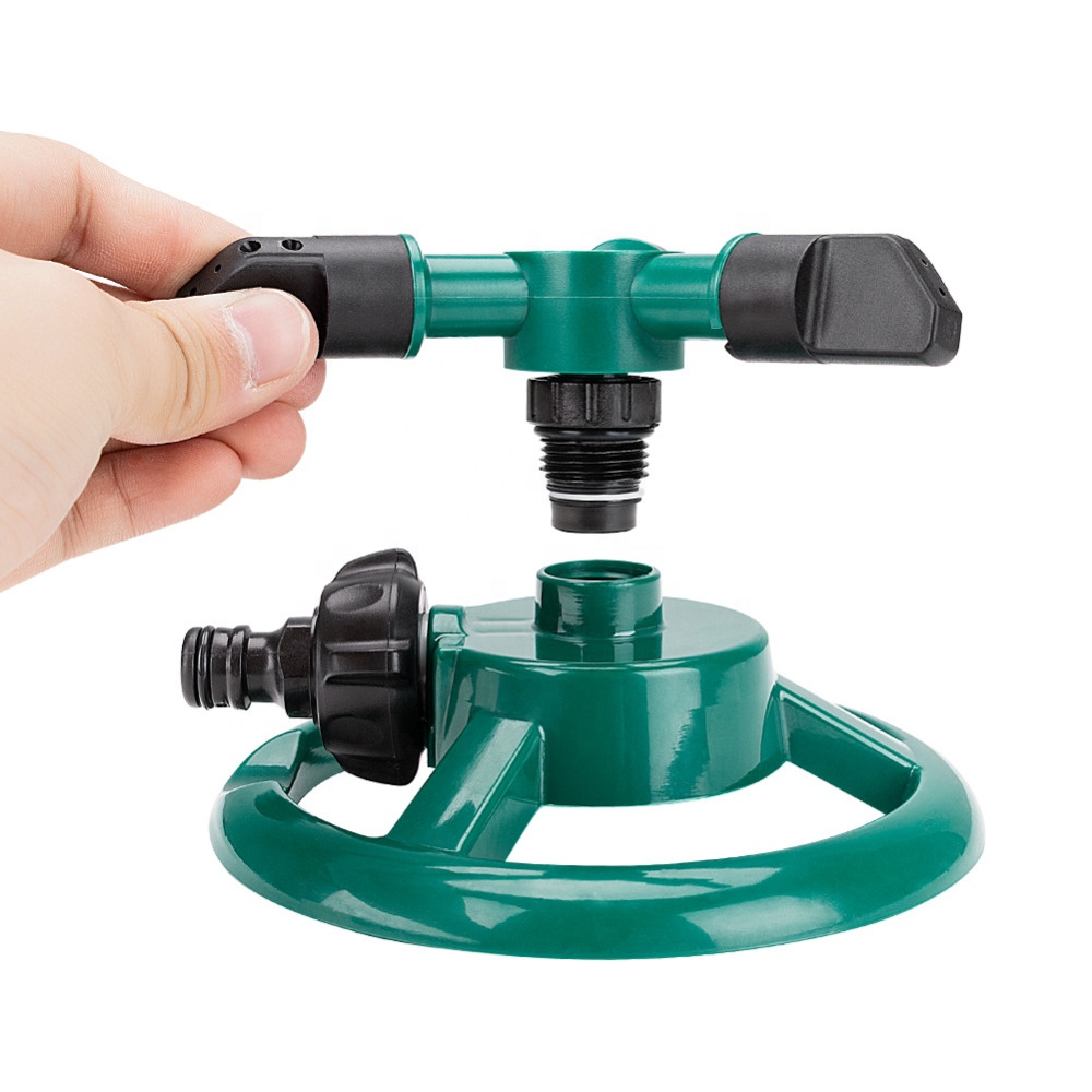Garden Sprinkler 360 Degrees Rotating Watering System Sprinkler Irrigation 3 Nozzle Pipe Hose For Gardening Tools And Equipment