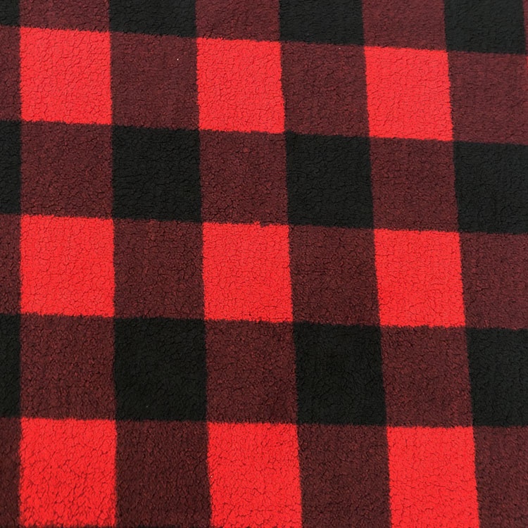 100% polyester faux fur sherpa fleece shu velveteen printed custom sherpa fabric