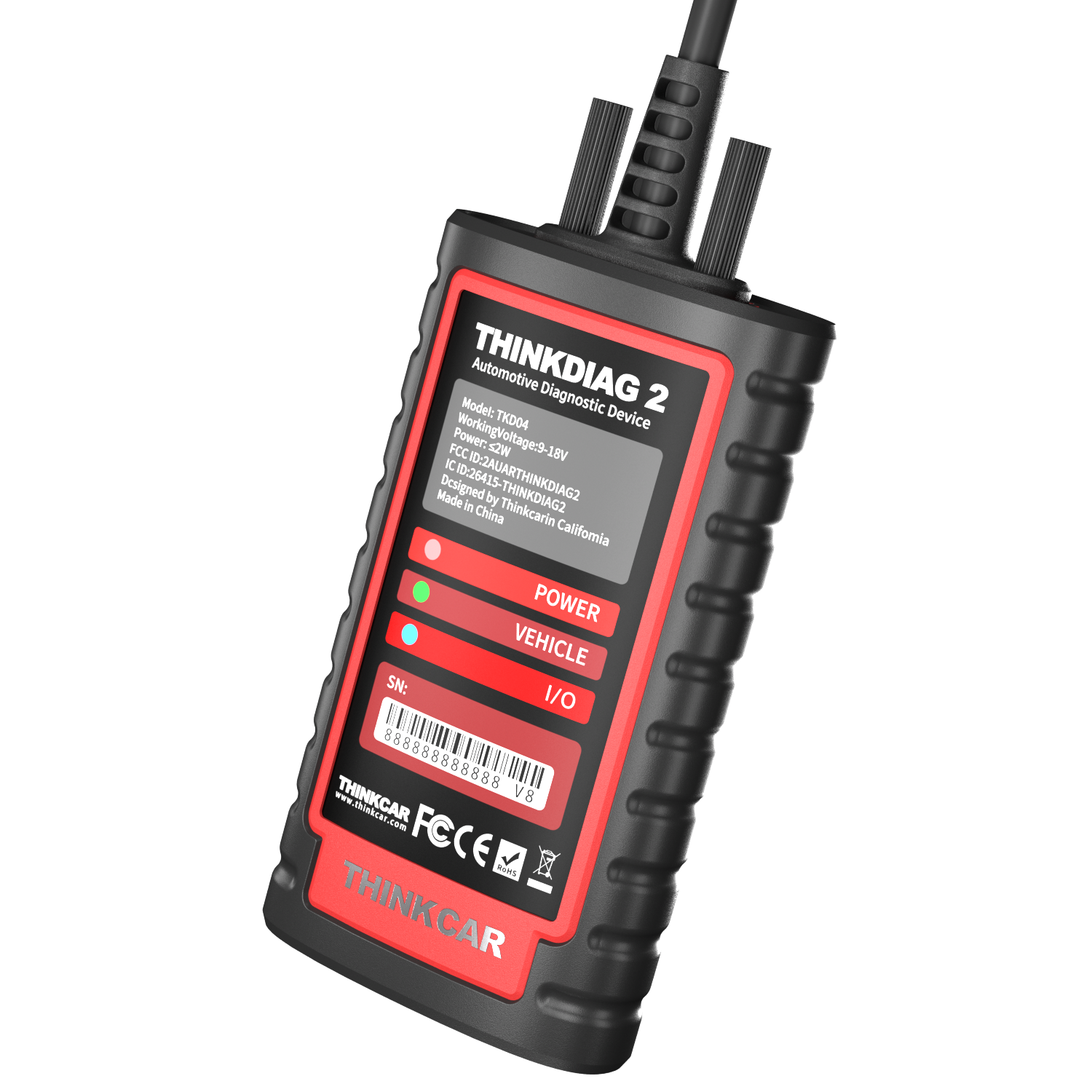 Сканер THINKCAR Thinkdiag 2 OBD2 с поддержкой протоколов CAN FD, подходит для автомобилей брендов, бесплатное программное обеспечение, 16 функций сброса, ECU код