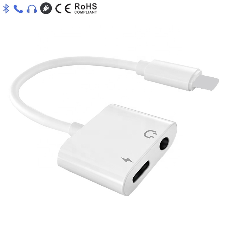 Адаптер для наушников Lightn 2 в 1 для iPhone 7/7 Plus 8/8 Plus/X/XR/XS Max