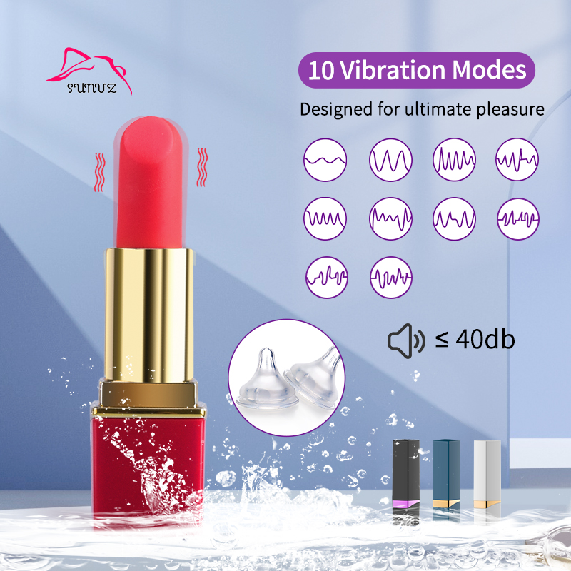 Mini Portable 10 Frequencies Adult Pussy Product Girls Women Exercise Ball Sex Toy Lipstick Vibrator