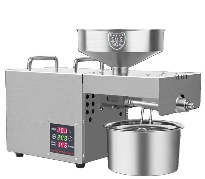 Convenient Temperature Adjustment Direct Fresh-squeezed Auto Mini Coconut Sesame Palm Castor Cold Oil Pressed Machine for Peanut